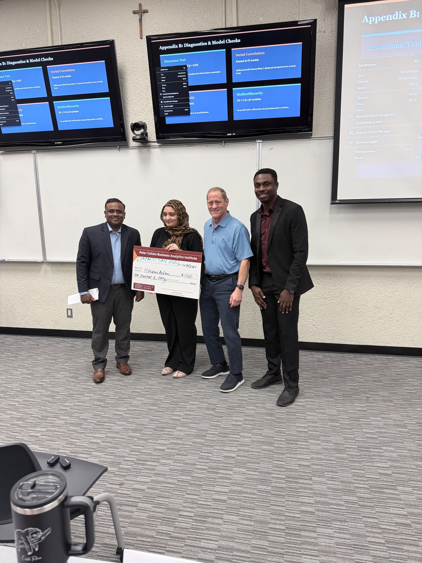 Business Analytics Club members at an Institute event