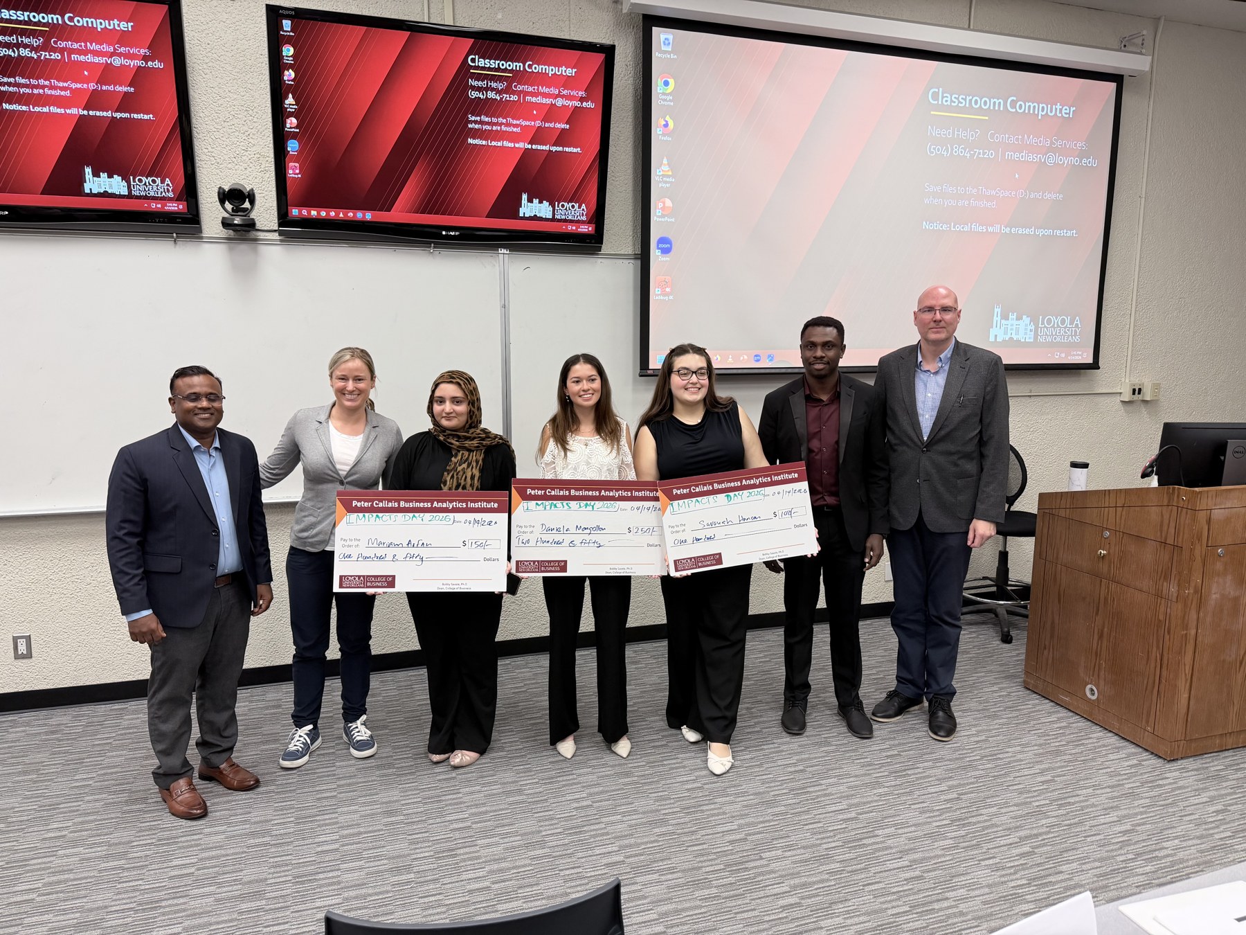 Business Analytics Club members at an Institute event